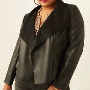 Bagatelle "Thalia" Faux Leather Draped Sz 2X  NWT